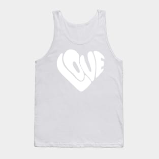 LOVE Heart Shaped Word (in White) Tank Top